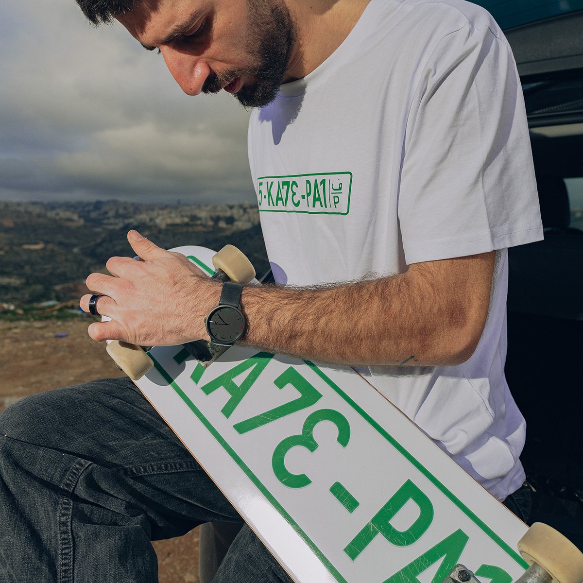 SkatePal 'Licence Plate' Deck